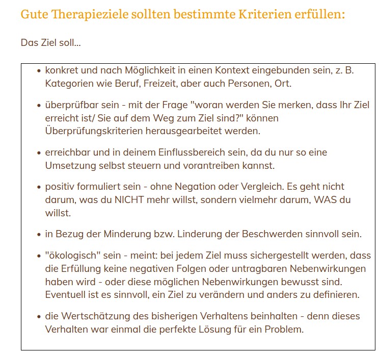 Therapieziel